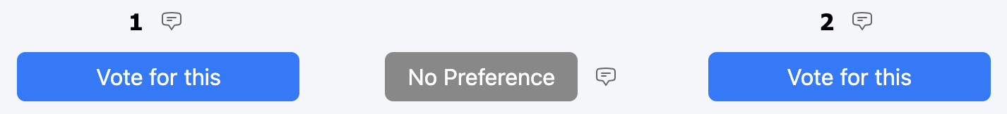 Binary preference voting mode